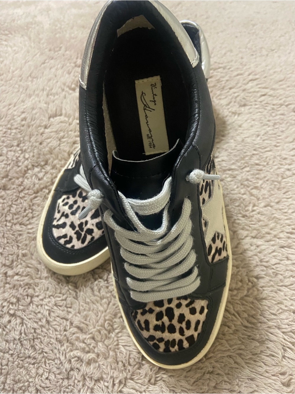 Vintage Havana Black & Leopard Low-Top Sneakers - Picture 2 of 11